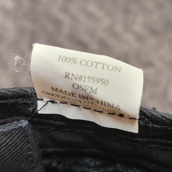 Greyson Clothiers Hat Cap Strap Back Mens One Size Black Cotton Adjustable - Picture 3 of 7